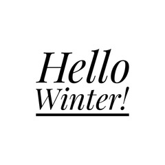 Winter word illustration