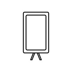 paint art canva icon, line style