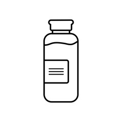 vaccine bottle icon, line style