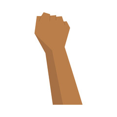 Black lives matter fist hand up vector design