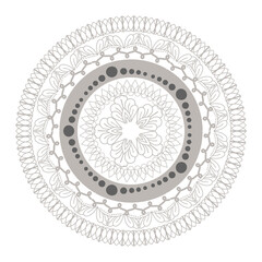 Obraz premium mandala silver icon vector design