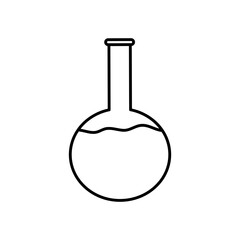 icon of chemical flask icon, line style