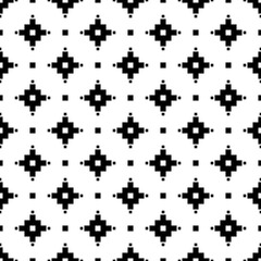 Seamless pattern with Inca crosses ornament. Ethnic embroidery background. Tribal wallpaper. Ethnical folk image. Tribe motif. Ancient mosaic. Digital paper for web design, textile print. Vector art.