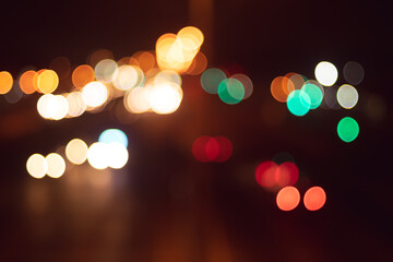 Bright red vintage lights background. bokeh. boke. unfocused