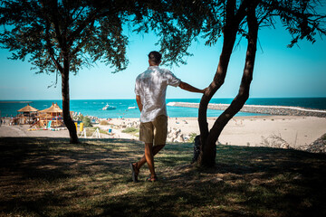 man on the beach