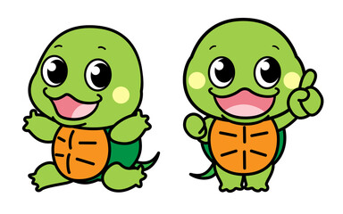 カメのイラスト素材セット