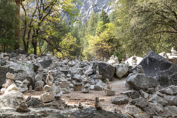 Cairns at Yosemite National Park, California, USA