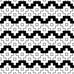 Seamless pattern with Inca crosses ornament. Ethnic embroidery background. Tribal wallpaper. Ethnical folk image. Tribe motif. Ancient mosaic. Digital paper for web design, textile print. Vector art.