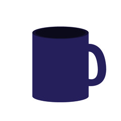 blue cup isolated on white