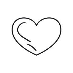 Heart line style icon vector design