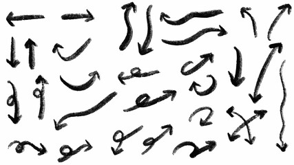 Set of doodle arrow background can use for design, vector.