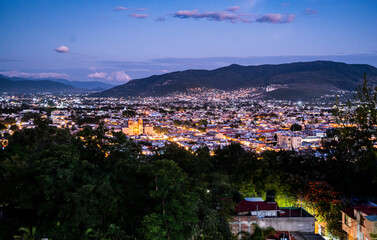 Fototapeta na wymiar Sunset in Oaxaca City, Mexico 