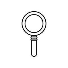 magnifying glass icon, line style