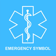 Medical emergency symbol, icon and sign