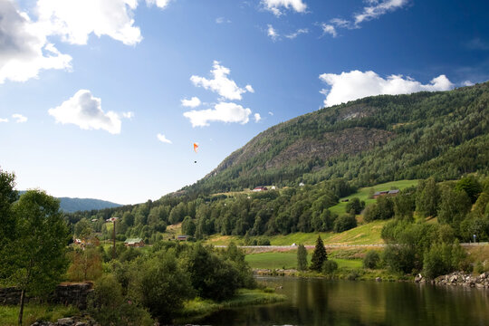 Norwegian Landscape with Parachute