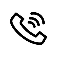 telephone vector icon outline style illustration on white background