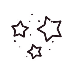 stars line style icon vector design