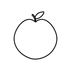 apple fruit icon, line style