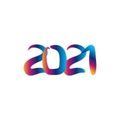 Obraz premium Happy New Years 2021 Celebration Vector Template Design Illustration