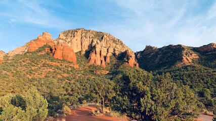 Mountain in Sedona before sunset