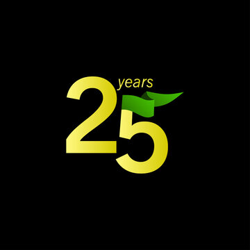 25 Years Anniversary Celebration Vector Template Design Illustration