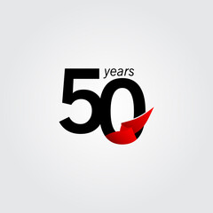 50 Years Anniversary Celebration Vector Template Design Illustration