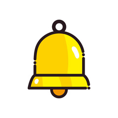 bell line and fill style icon vector design