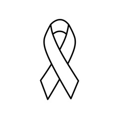 awareness ribbon icon, line style