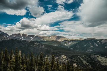 mountains and clouds