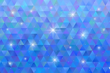 Geometric pattern background with blinked star light. Polygon wallpaper
