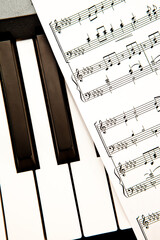 Close up of a music score