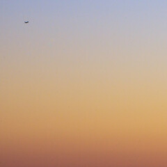 sunset abstract with plane