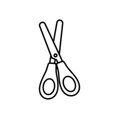 school scissors icon, line style