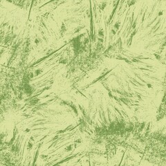 Bright line green tropical foliage seamless pattern. High quality illustration. Vivid but simple palm tree leaves in happy light green shades with linen fabric texture overlay.