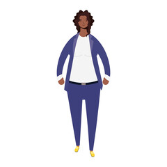 afro ethnic woman character icon