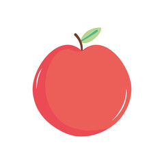 apple fruit icon, flat style