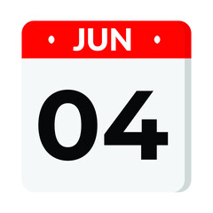 04 June calendar icon