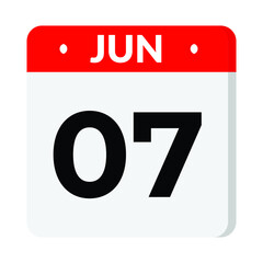 07 June calendar icon