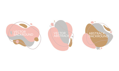 Vector set of abstract creative backgrounds in minimal trendy style with copy space for text - design templates for social media stories and bloggers