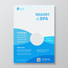Travel Flyer Design Template, Resort and Spa Brochure