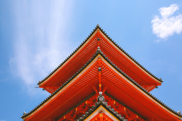 Fototapeta na wymiar Kiyomizu dera in kyoto, Historic buildings Japan