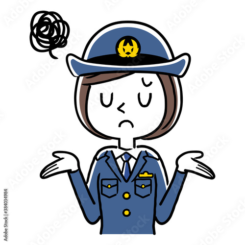イラスト素材 若い女性警察官 婦警 呆れた 困った表情 Wall Mural ケイーゴ K イラスト素材 若い女性警察官 婦警 呆れた 困った表情 Wall Mural ケイーゴ K