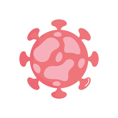 coronavirus virus icon, flat style