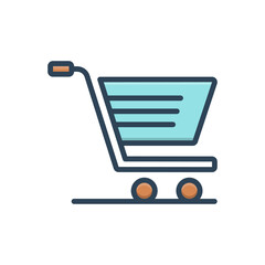 Color illustration icon for shopping