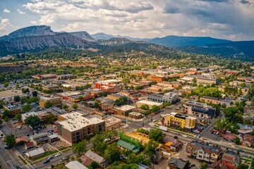 Aerial View of Durango, Colorado in Summer - obrazy, fototapety, plakaty