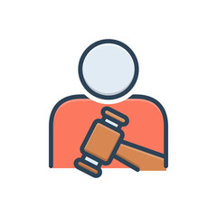 Color illustration icon for obeys