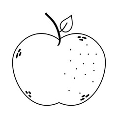 apple fresh fruit healthy line style icon