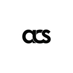 acs letter original monogram logo design