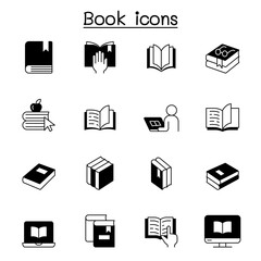 Book icons set vector illustration graphic design