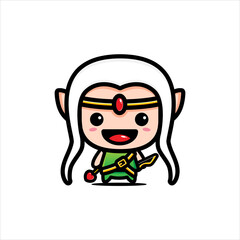 cute fairy character vector design